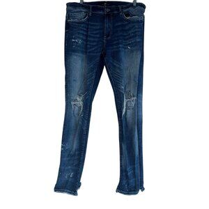 Jordan Craig Legacy Sean Skinny Jeans Mens 38x34 Distressed Paint Splatter
